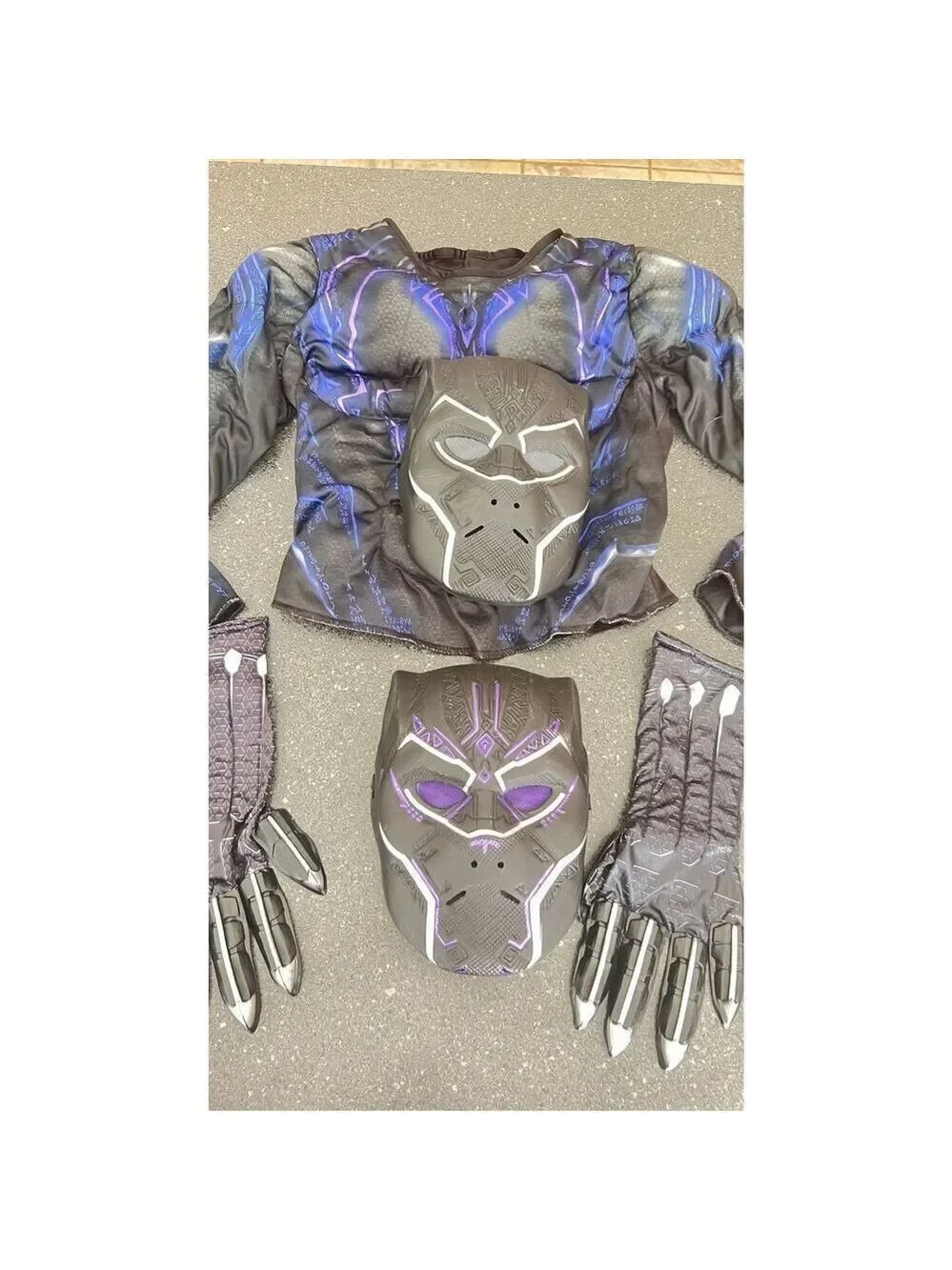 BLACK PANTER 2 IN 1 REVERSIBLE MC SHIRT Costume Halloween Kids